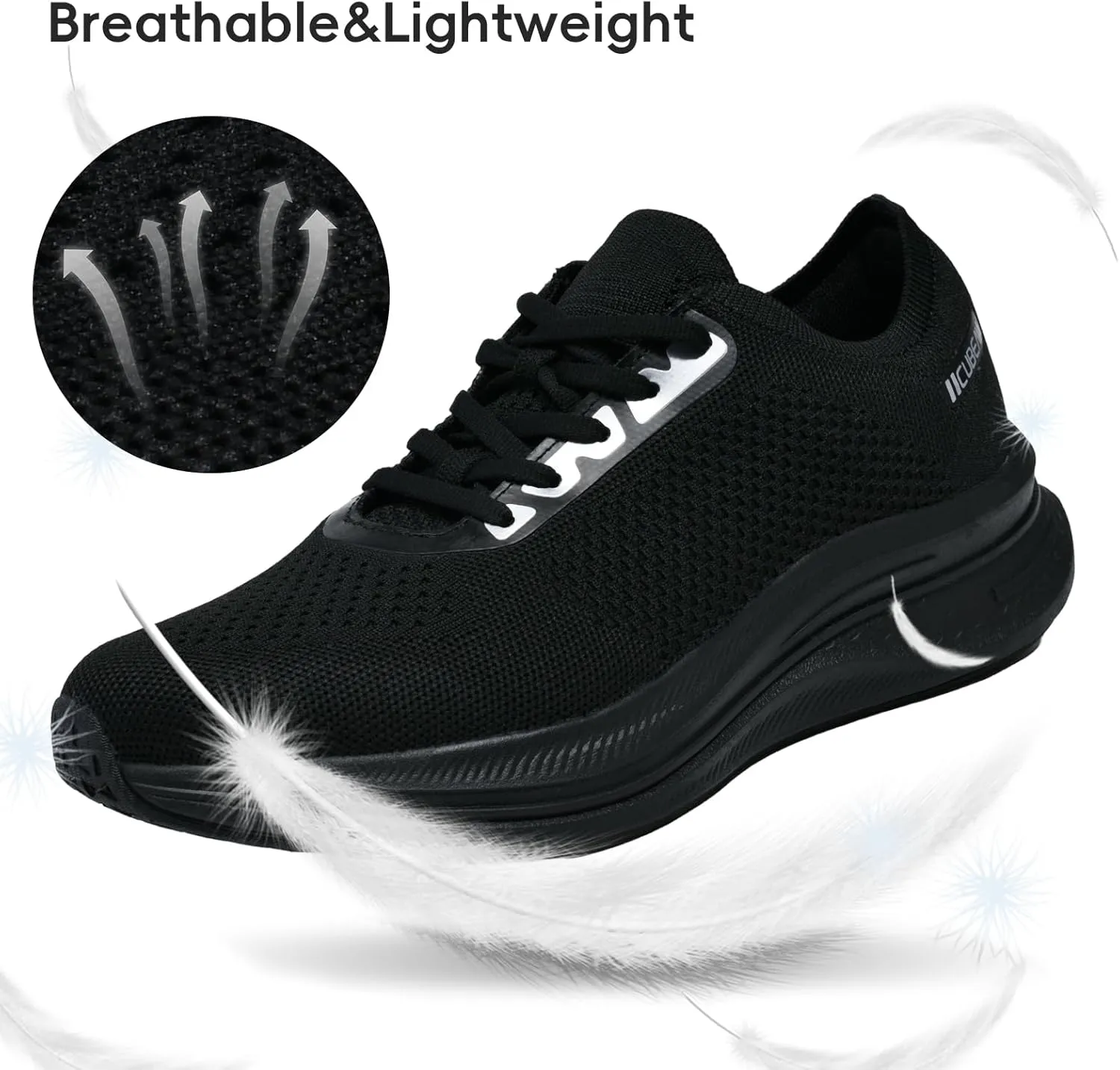 Mens Non Slip Walking Sneakers Breathable Athletic Running Shoes Gym Tennis Shoes for Men