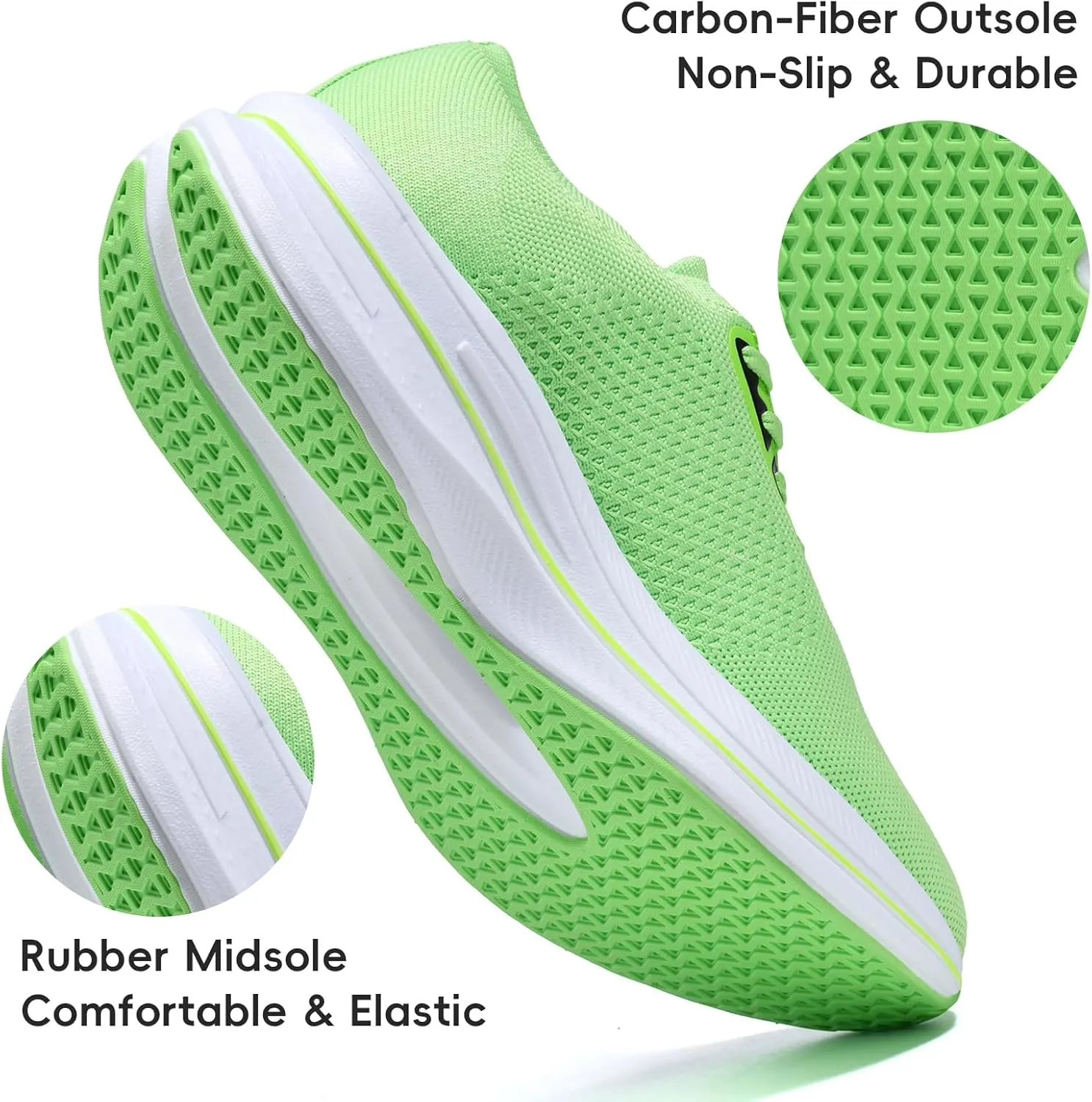 Mens Non Slip Walking Sneakers Breathable Athletic Running Shoes Gym Tennis Shoes for Men