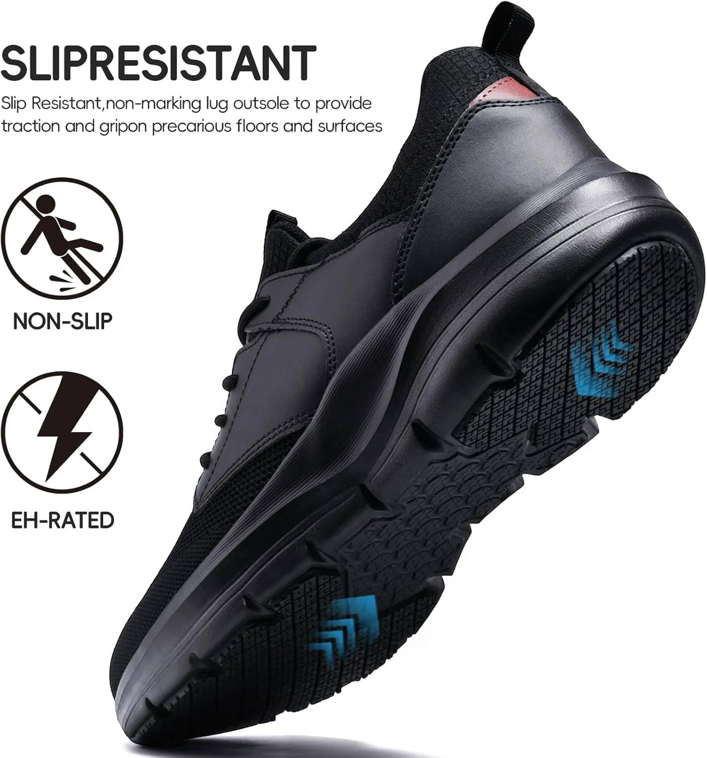Mens Non Slip Work Shoes Walking Sneakers Zapatos Trabajo Food Service Chef Kitchen