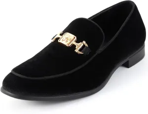 Men's Penny Slip-on Velvet Loafer Luxury Suede Tuxedo Dress Shoes Fancy Smoking Slipper Party Prom Wedding Shoes Comfortable Lightweight