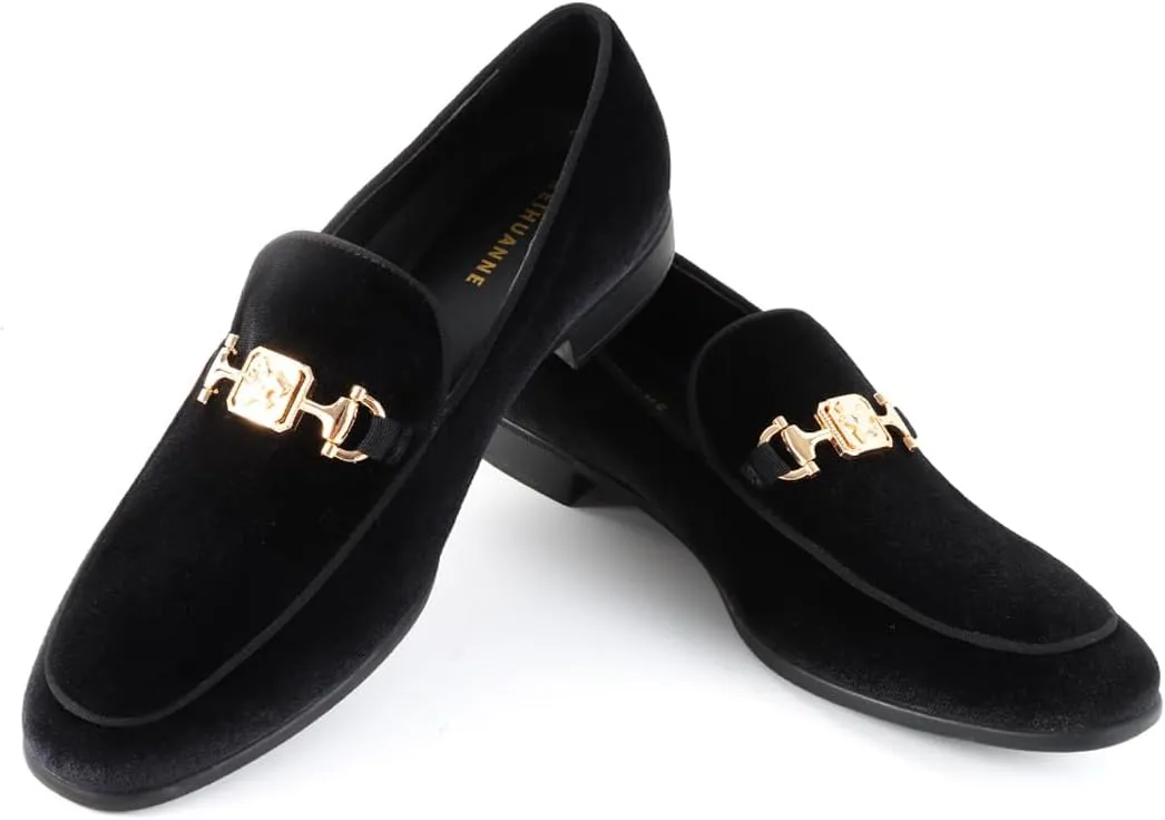 Men's Penny Slip-on Velvet Loafer Luxury Suede Tuxedo Dress Shoes Fancy Smoking Slipper Party Prom Wedding Shoes Comfortable Lightweight