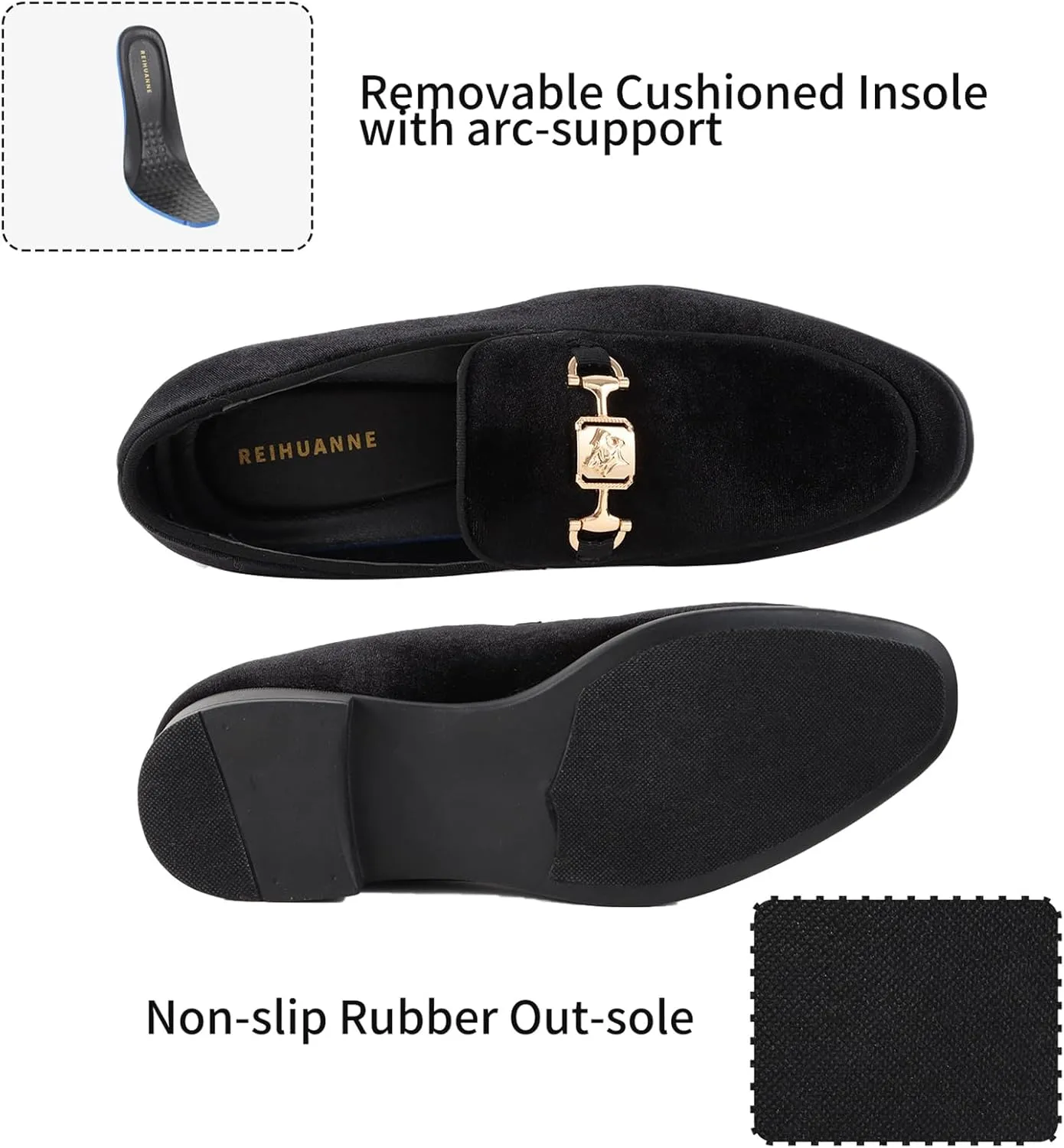Men's Penny Slip-on Velvet Loafer Luxury Suede Tuxedo Dress Shoes Fancy Smoking Slipper Party Prom Wedding Shoes Comfortable Lightweight