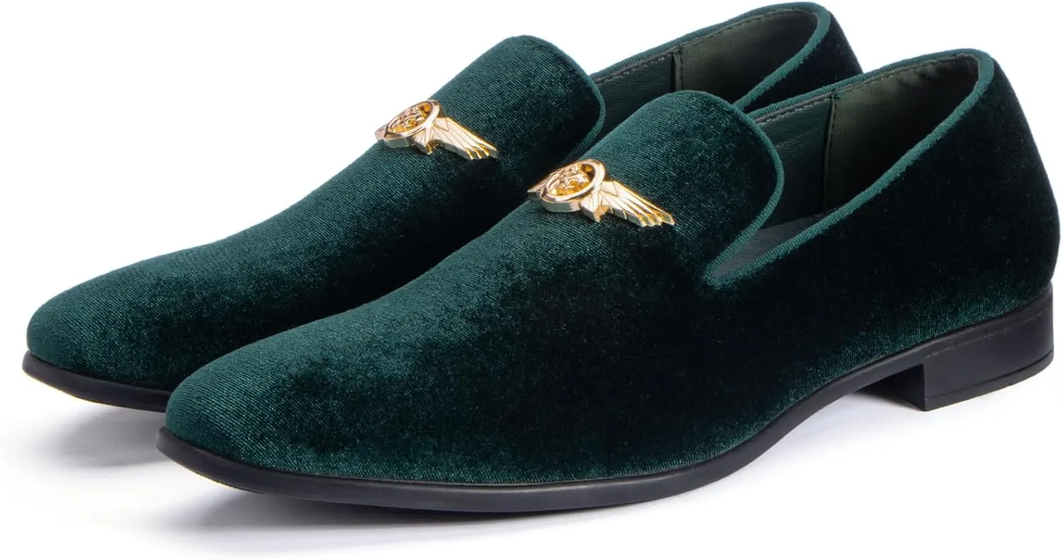 Men's Penny Slip-on Velvet Loafer Suede Dress Shoes Designer Smoking Slipper Prom Wedding Shoes