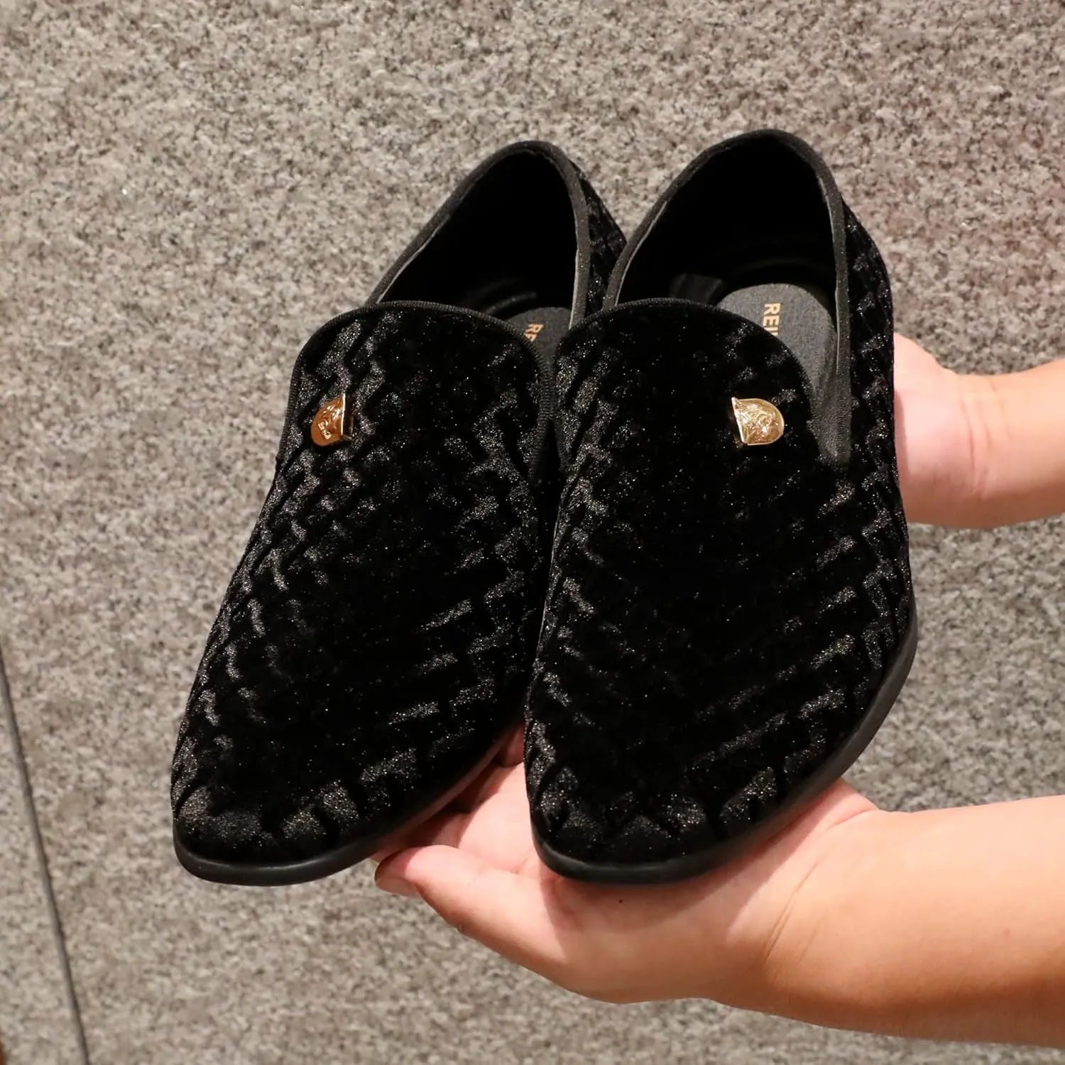 Men's Penny Slip-on Velvet Loafer Suede Dress Shoes Designer Smoking Slipper Prom Wedding Shoes