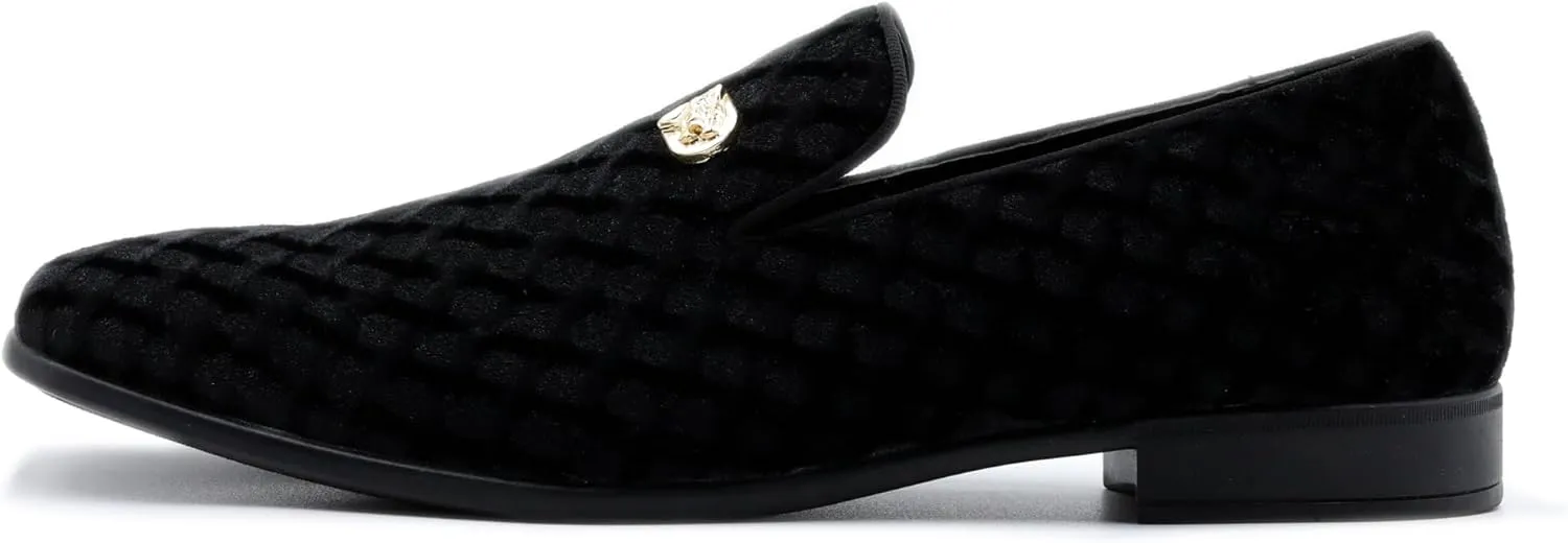 Men's Penny Slip-on Velvet Loafer Suede Dress Shoes Designer Smoking Slipper Prom Wedding Shoes