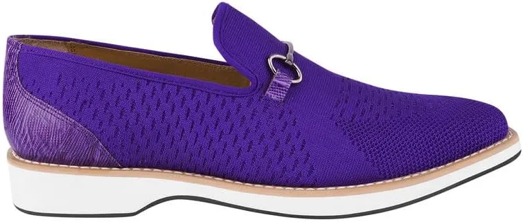 Mens Prom Shoes - Mens Tuxedo Canvas Textile and Suede Leather Noble Loafers and Slip On Wedding Party Shoes
