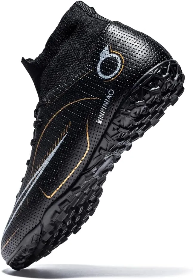 Men’s Soccer Boots Professional High-Top Football Shoes Outdoor Indoor Comfortable Athletic Sneaker