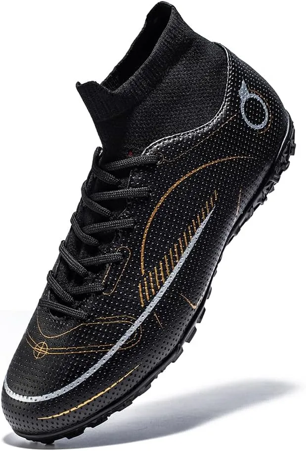 Men’s Soccer Boots Professional High-Top Football Shoes Outdoor Indoor Comfortable Athletic Sneaker