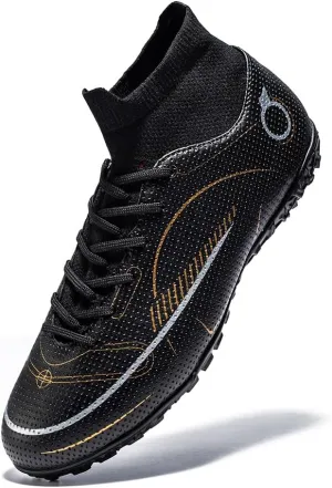 Men’s Soccer Boots Professional High-Top Football Shoes Outdoor Indoor Comfortable Athletic Sneaker