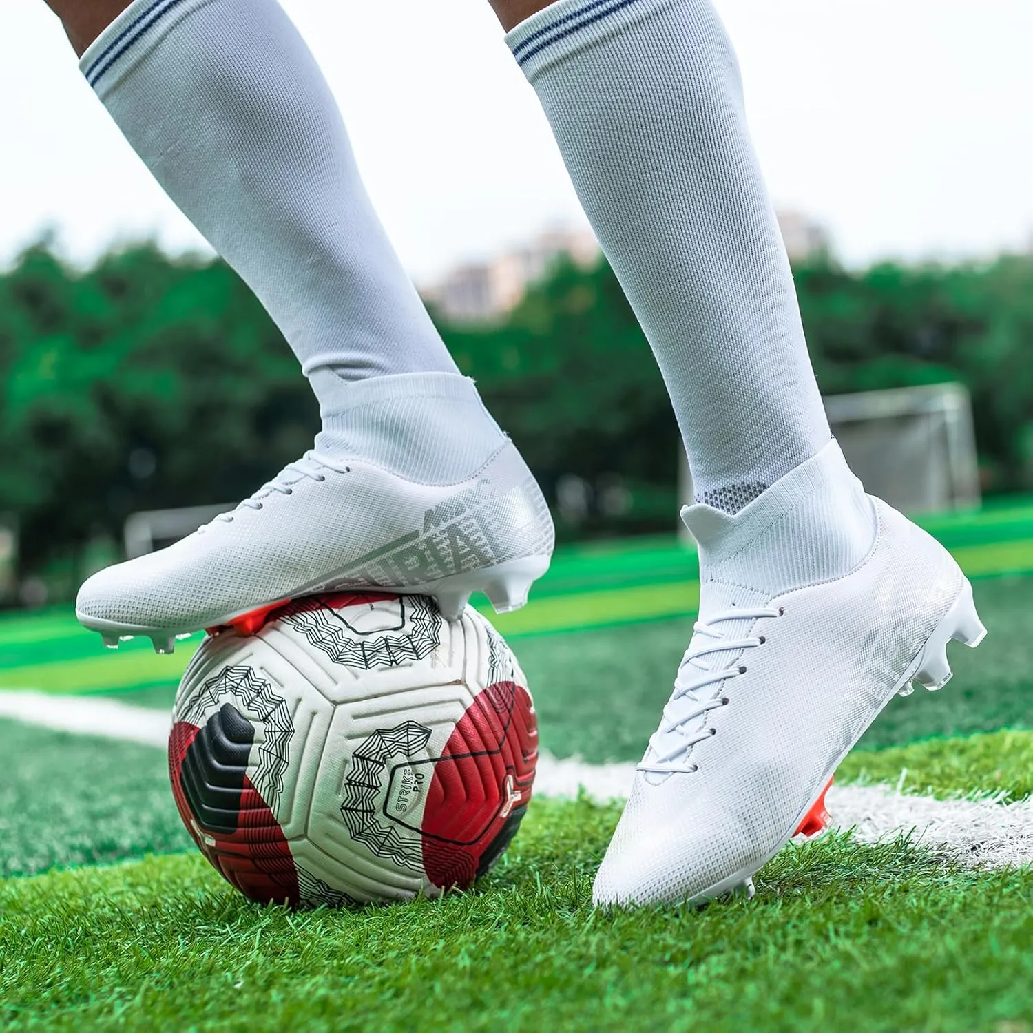 Mens Soccer Cleats High Top Soccer Shoes for Men