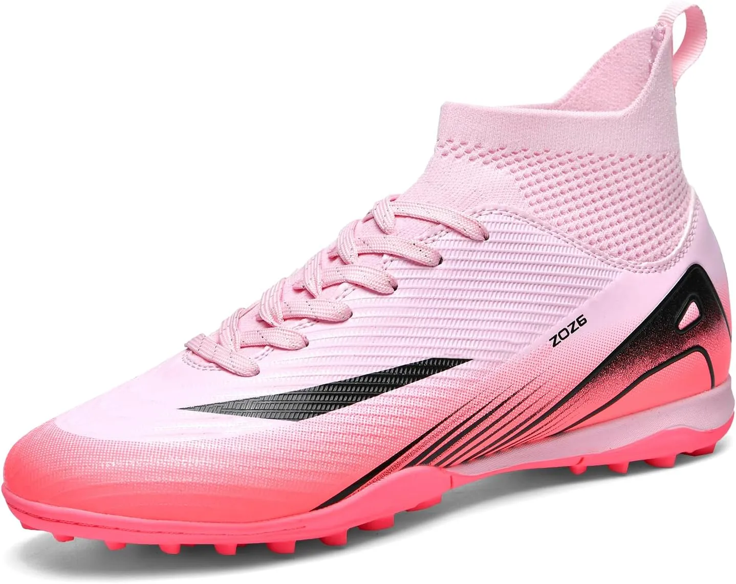 Men's Soccer Shoes Cleats Professional High-Top Athletic Turf Football Shoes Outdoor/Indoor Professional Futsal Football Training Sneakers