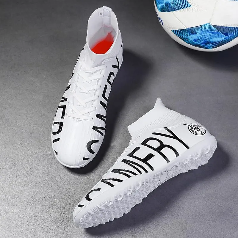 Men's Soccer Shoes Firm Ground Soccer Cleats Professional Low-Top Athletic Football Shoes Indoor Outdoor Futsal Turf Training Sneakers