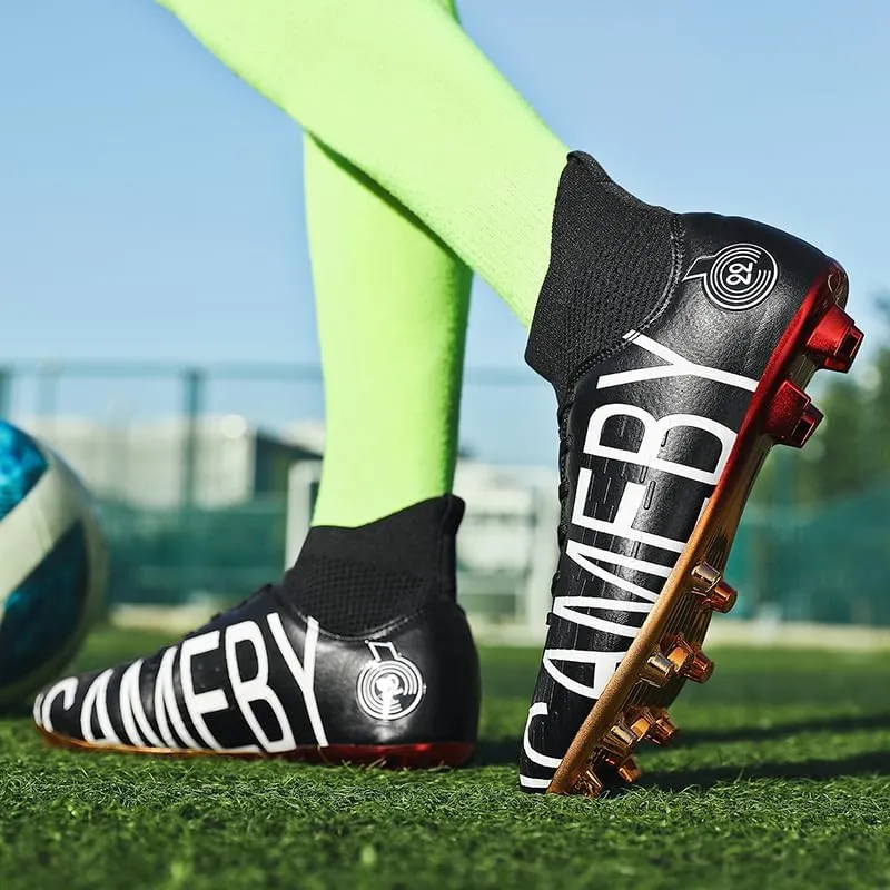 Men's Soccer Shoes Firm Ground Soccer Cleats Professional Low-Top Athletic Football Shoes Indoor Outdoor Futsal Turf Training Sneakers