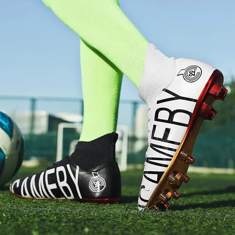 Men's Soccer Shoes Firm Ground Soccer Cleats Professional Low-Top Athletic Football Shoes Indoor Outdoor Futsal Turf Training Sneakers