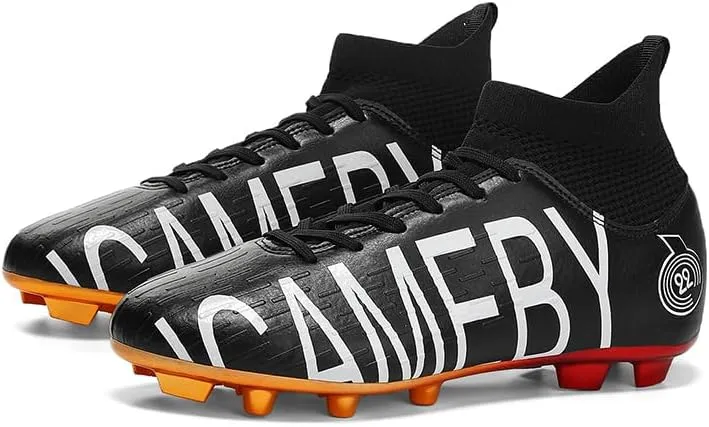 Men's Soccer Shoes Firm Ground Soccer Cleats Professional Low-Top Athletic Football Shoes Indoor Outdoor Futsal Turf Training Sneakers