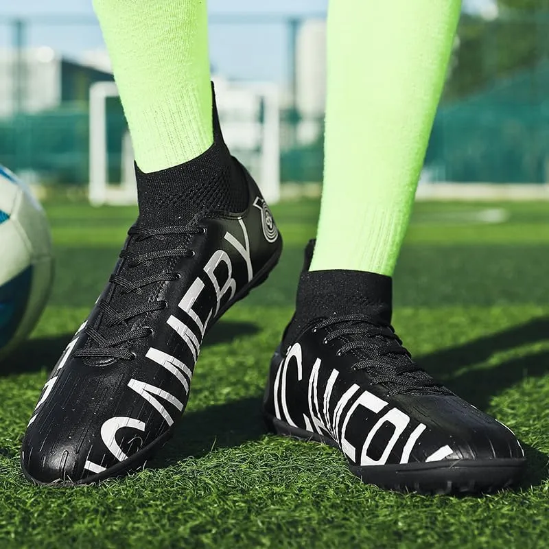 Men's Soccer Shoes Firm Ground Soccer Cleats Professional Low-Top Athletic Football Shoes Indoor Outdoor Futsal Turf Training Sneakers