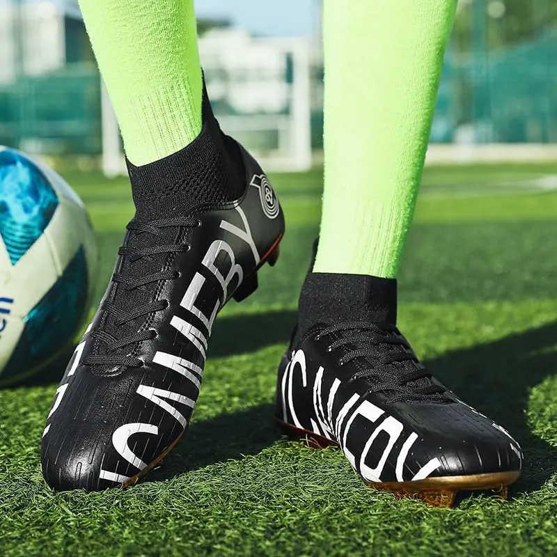Men's Soccer Shoes Firm Ground Soccer Cleats Professional Low-Top Athletic Football Shoes Indoor Outdoor Futsal Turf Training Sneakers