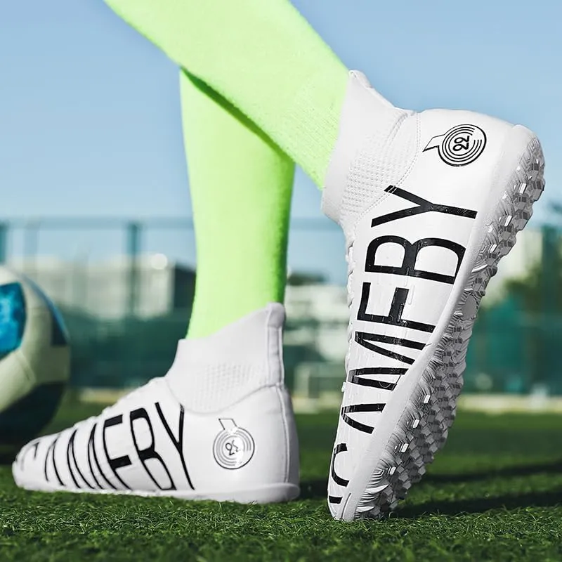 Men's Soccer Shoes Firm Ground Soccer Cleats Professional Low-Top Athletic Football Shoes Indoor Outdoor Futsal Turf Training Sneakers