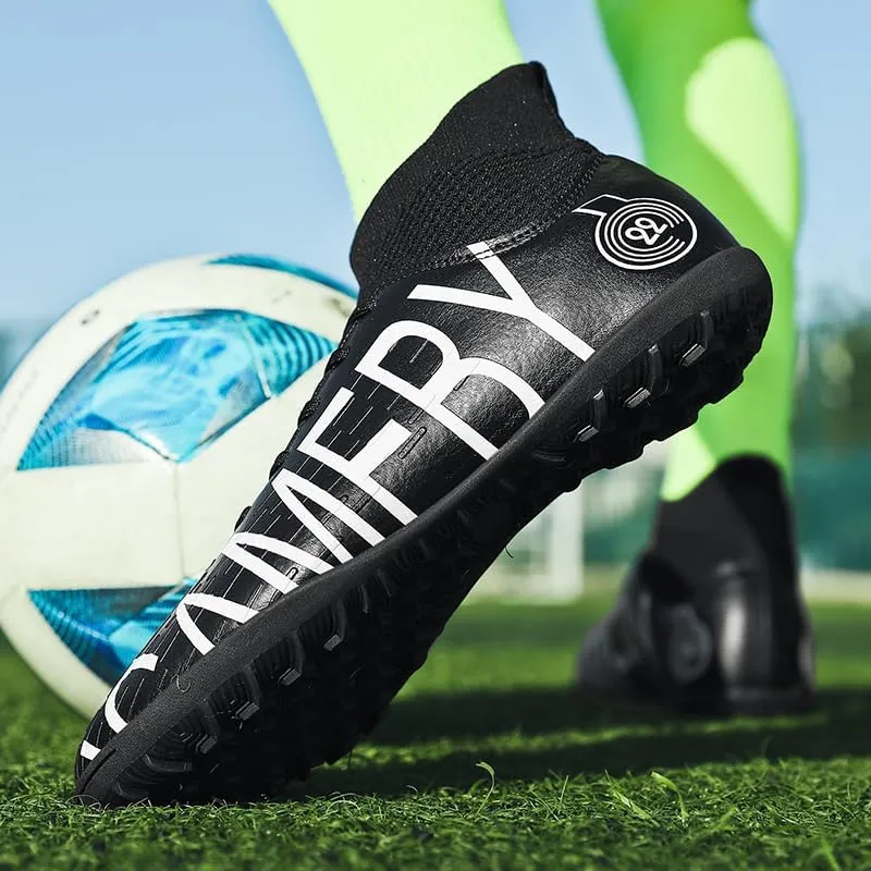 Men's Soccer Shoes Firm Ground Soccer Cleats Professional Low-Top Athletic Football Shoes Indoor Outdoor Futsal Turf Training Sneakers