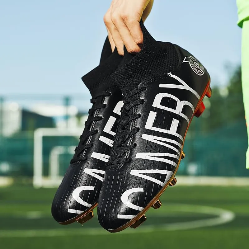 Men's Soccer Shoes Firm Ground Soccer Cleats Professional Low-Top Athletic Football Shoes Indoor Outdoor Futsal Turf Training Sneakers