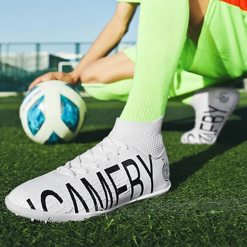 Men's Soccer Shoes Firm Ground Soccer Cleats Professional Low-Top Athletic Football Shoes Indoor Outdoor Futsal Turf Training Sneakers
