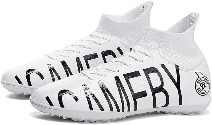 Men's Soccer Shoes Firm Ground Soccer Cleats Professional Low-Top Athletic Football Shoes Indoor Outdoor Futsal Turf Training Sneakers