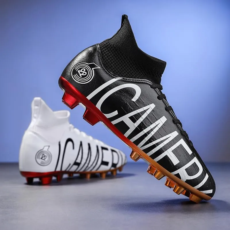 Men's Soccer Shoes Firm Ground Soccer Cleats Professional Low-Top Athletic Football Shoes Indoor Outdoor Futsal Turf Training Sneakers