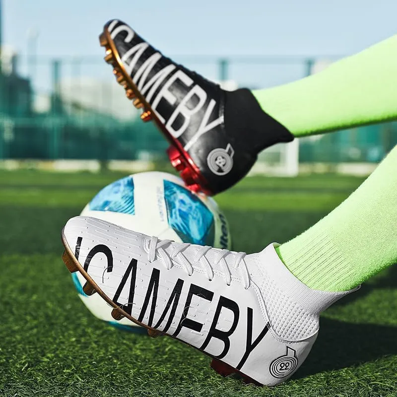 Men's Soccer Shoes Firm Ground Soccer Cleats Professional Low-Top Athletic Football Shoes Indoor Outdoor Futsal Turf Training Sneakers