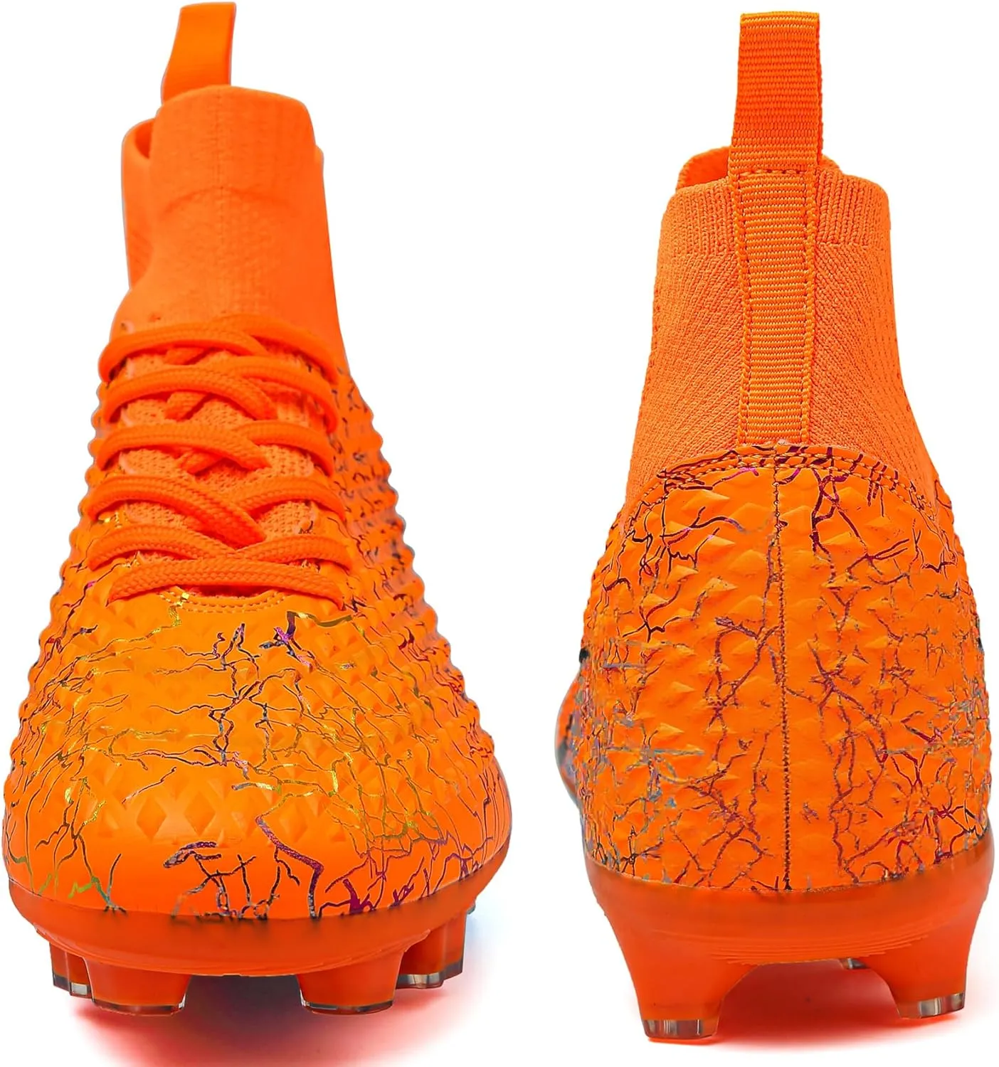 Men's Soccer Shoes High-Top Soccer Cleats Outdoor Breathable Athletic Professional Spikes Youth Boys Football Shoes Unisex