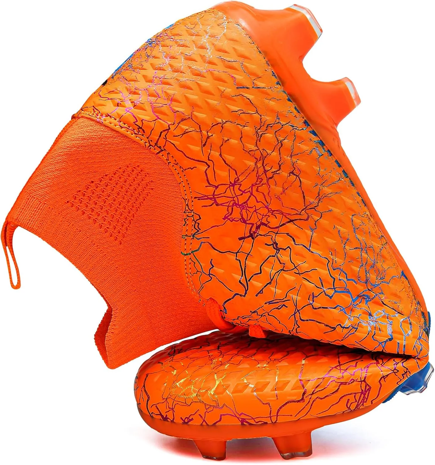 Men's Soccer Shoes High-Top Soccer Cleats Outdoor Breathable Athletic Professional Spikes Youth Boys Football Shoes Unisex