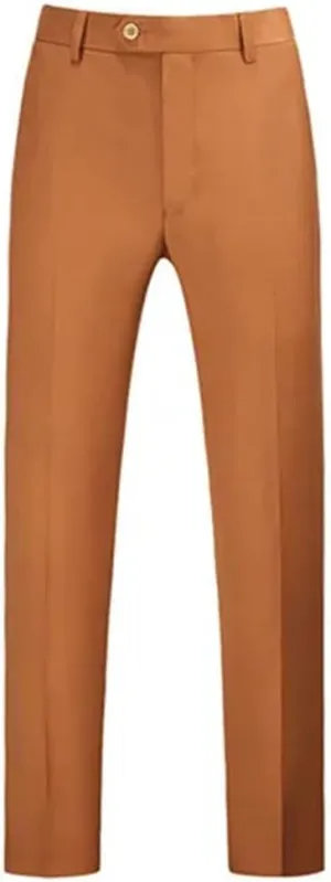 Men's Solid Casual Bright Color Simple Wedding Party Formal Suit Trousers