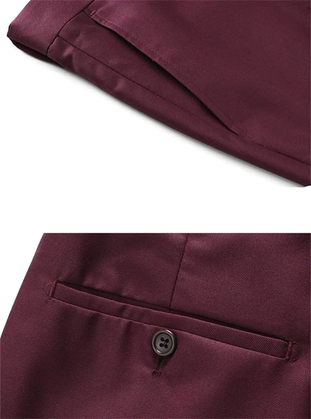 Men's Solid Casual Bright Color Simple Wedding Party Formal Suit Trousers