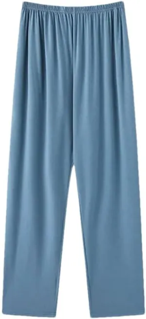 Men's Solid Color Casual Elastic Soft Comfortable Home Large Size Trousers