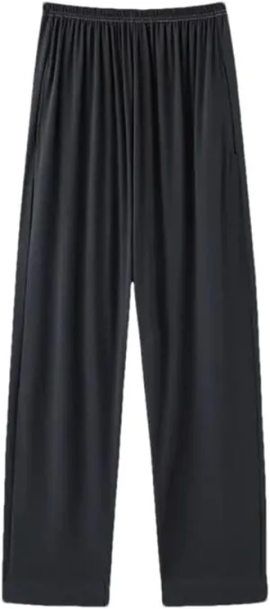 Men's Solid Color Casual Elastic Soft Comfortable Home Large Size Trousers