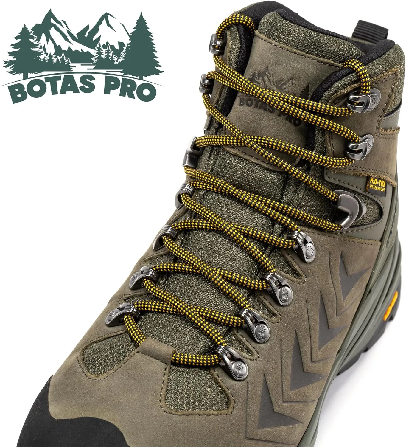 Men's Waterproof Hiking Boots, 6 Inch Slip Resistant Light Weight Outdoor Boots
