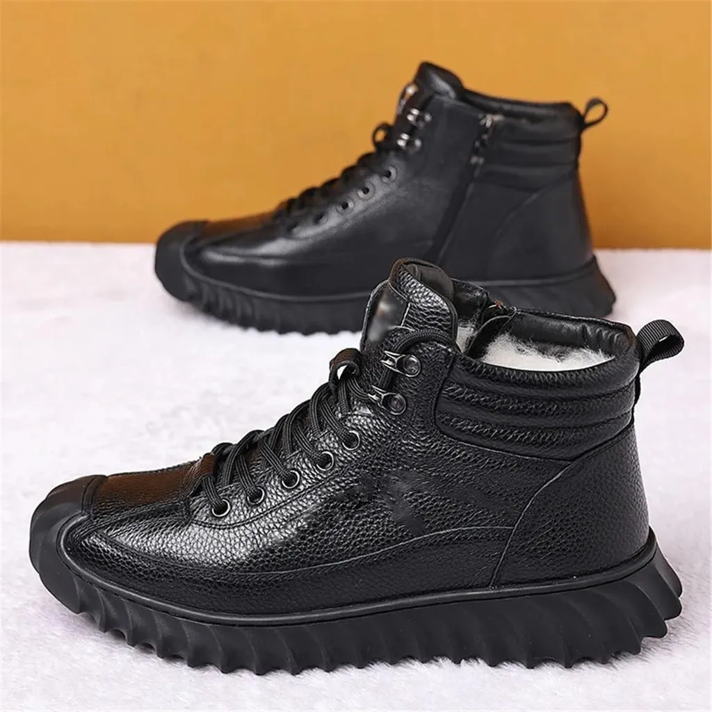 Men's Winter Warm Boots Lining Non-Slip Mens High-top Casual Shoes Sneakers Man Outdoor Snow Boots(42 Code)