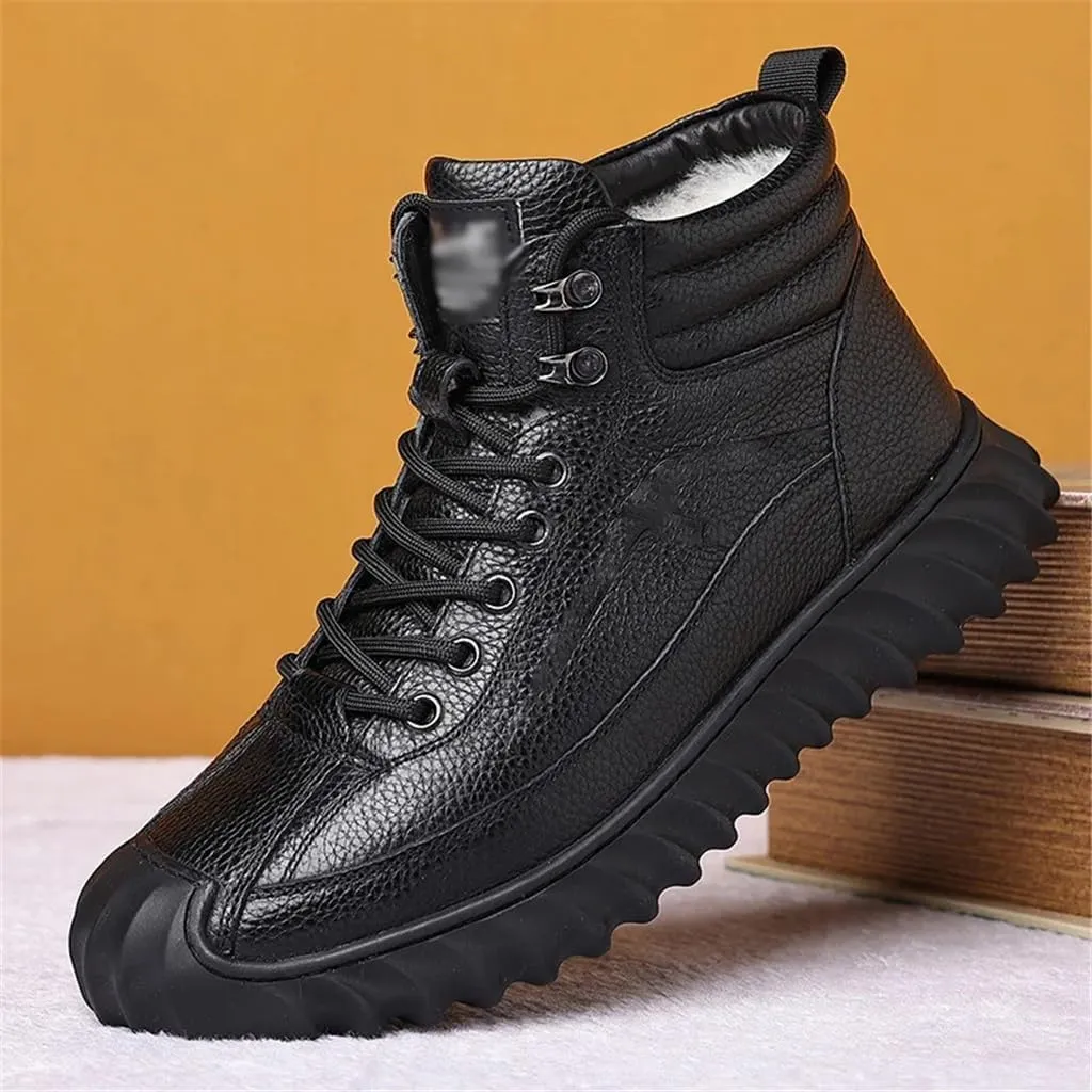 Men's Winter Warm Boots Lining Non-Slip Mens High-top Casual Shoes Sneakers Man Outdoor Snow Boots(42 Code)
