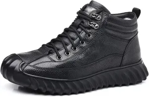 Men's Winter Warm Boots Lining Non-Slip Mens High-top Casual Shoes Sneakers Man Outdoor Snow Boots(42 Code)