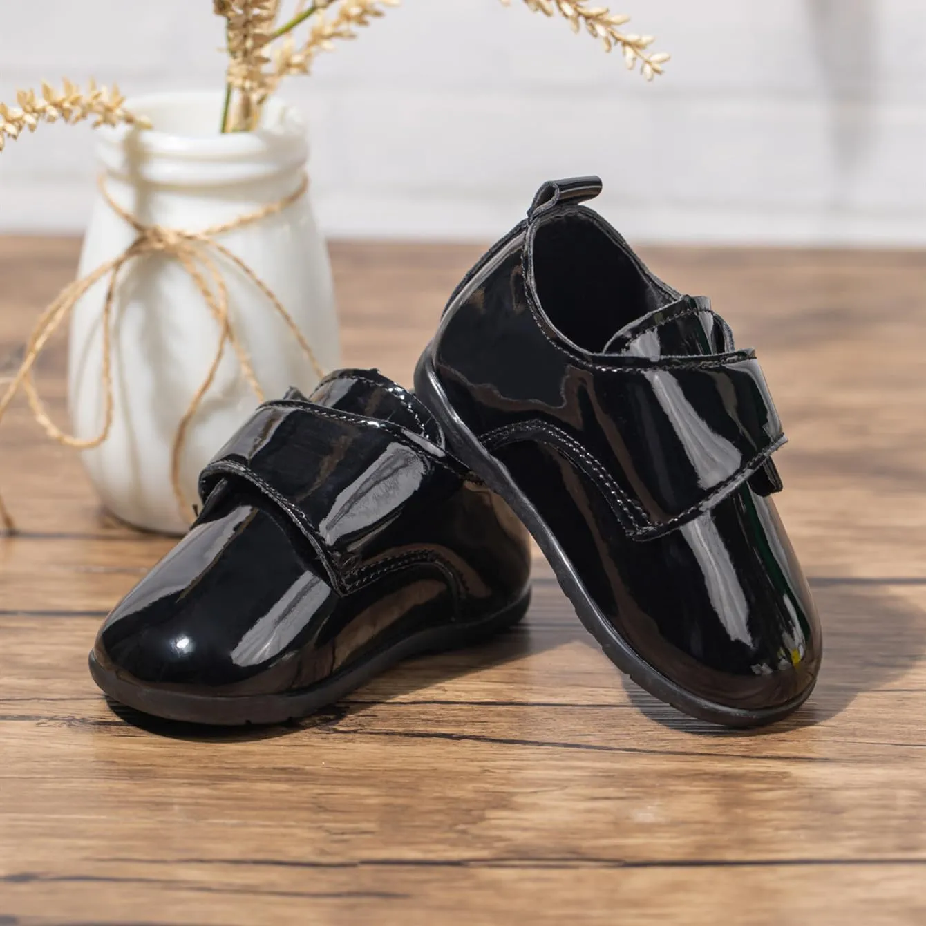 Miamooi Infant Baby Boys Girls Loafers Classic PU Leather Wedding Dress Shoes Toddler Brogue Formal Flat Lazy Crib Oxford First Walking Christening Shoe