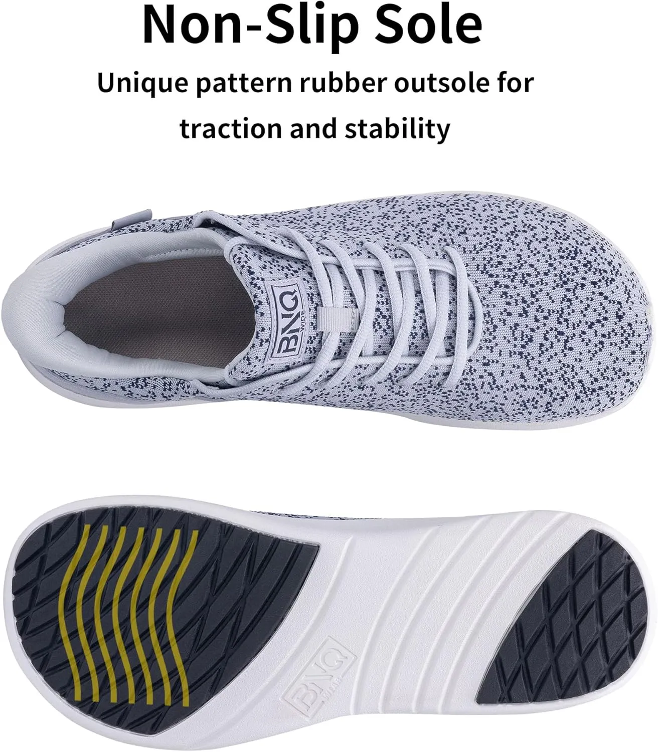 Minimalist Walking Shoes for Men Wide Toe Box Slip On Tennis Summer Shoes Zero Drop Arch Support Comfortable Gym Athletic Workout Fashion Sneakers Size US7-12