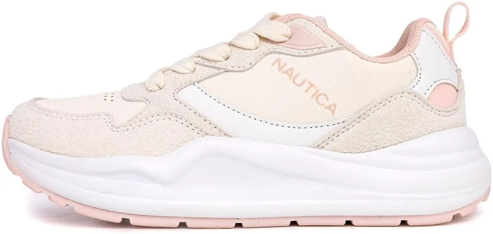 Nautica Girls' Sneakers - Lace-Up Tennis Shoes, Casual & Comfortable for Toddlers,Toddler, Little Kids & Big Kids (Platform/Regular)