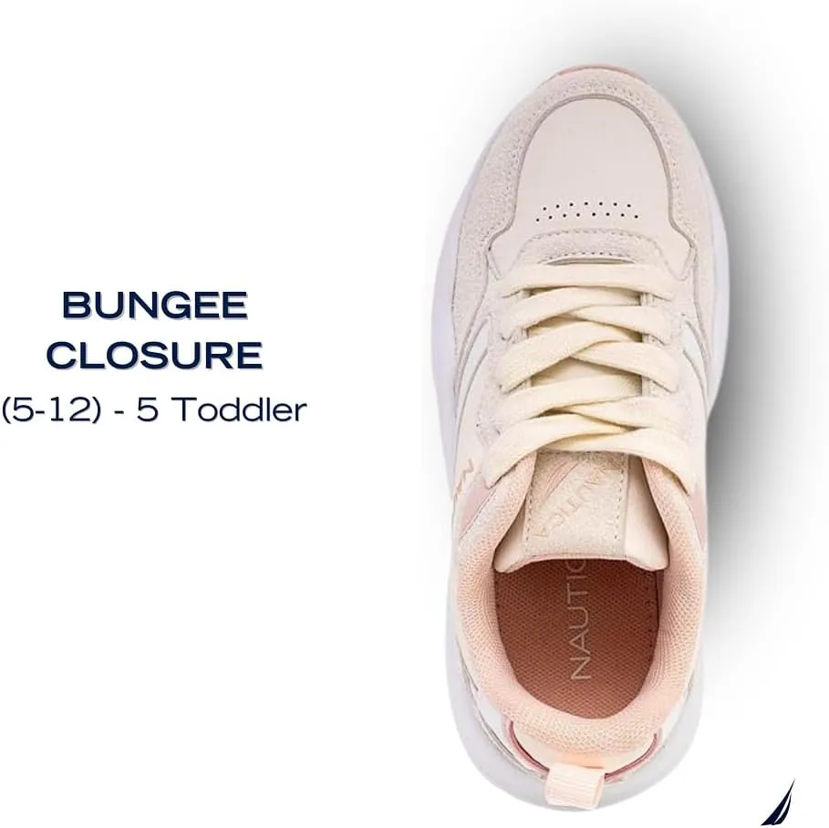 Nautica Girls' Sneakers - Lace-Up Tennis Shoes, Casual & Comfortable for Toddlers,Toddler, Little Kids & Big Kids (Platform/Regular)