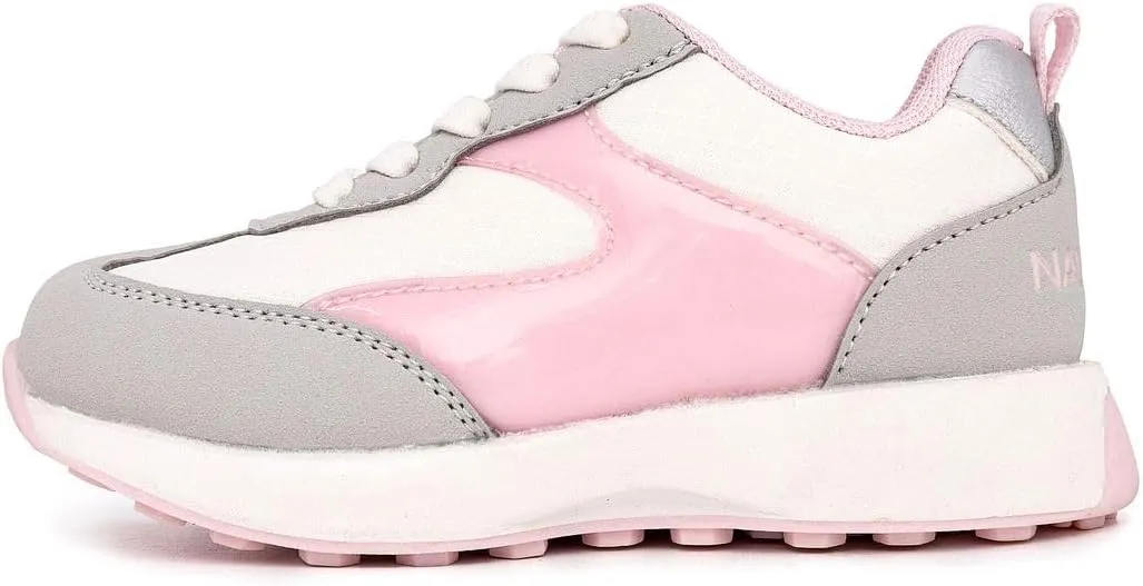 Nautica Girls' Sneakers - Lace-Up Tennis Shoes, Casual & Comfortable for Toddlers,Toddler, Little Kids & Big Kids (Platform/Regular)