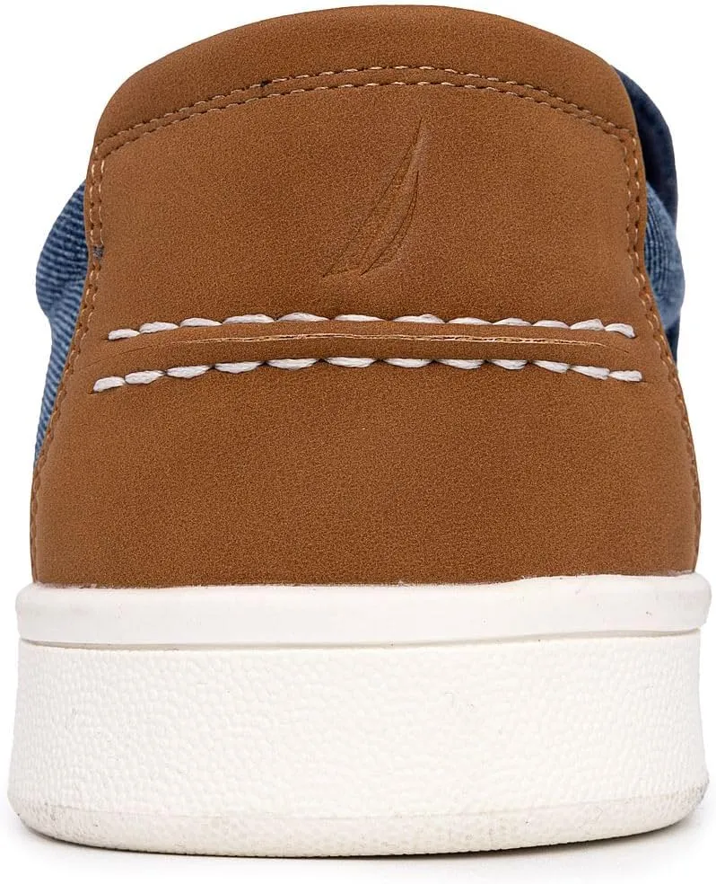 Nautica Men's Slip-On Loafers Casual Moc Toe Sneakers Boat Shoes Slipper for Men – Lightweight & Comfortable - Derwin
