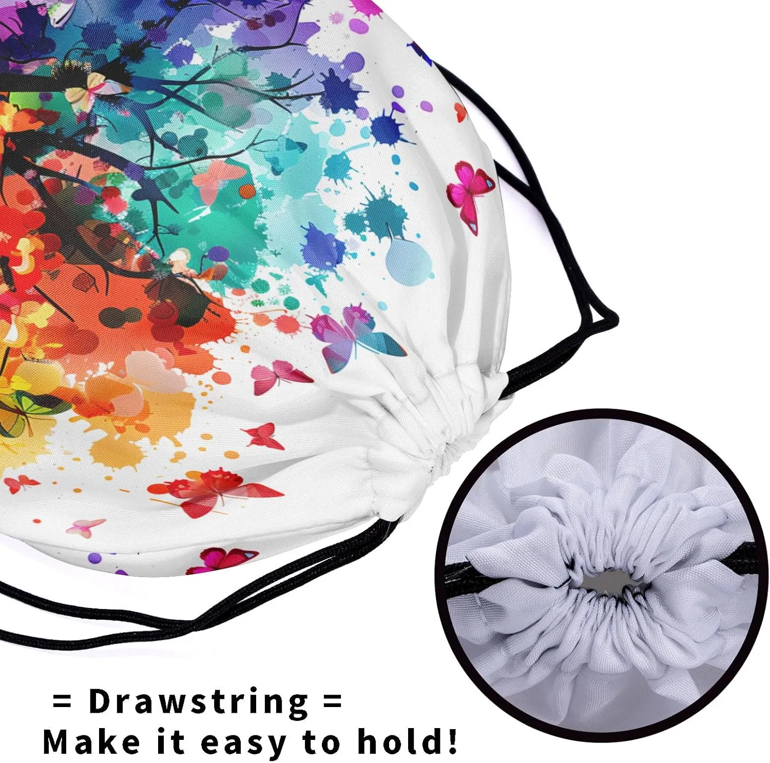 Nerxy Leaf Grip Bags for Gymnastics Tropical Leaves Grip Bag Botanical Drawstring Storage Bags