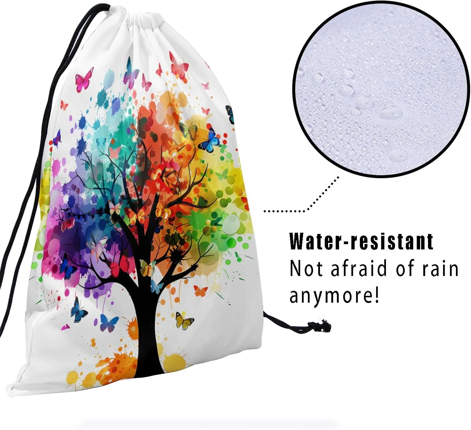 Nerxy Leaf Grip Bags for Gymnastics Tropical Leaves Grip Bag Botanical Drawstring Storage Bags