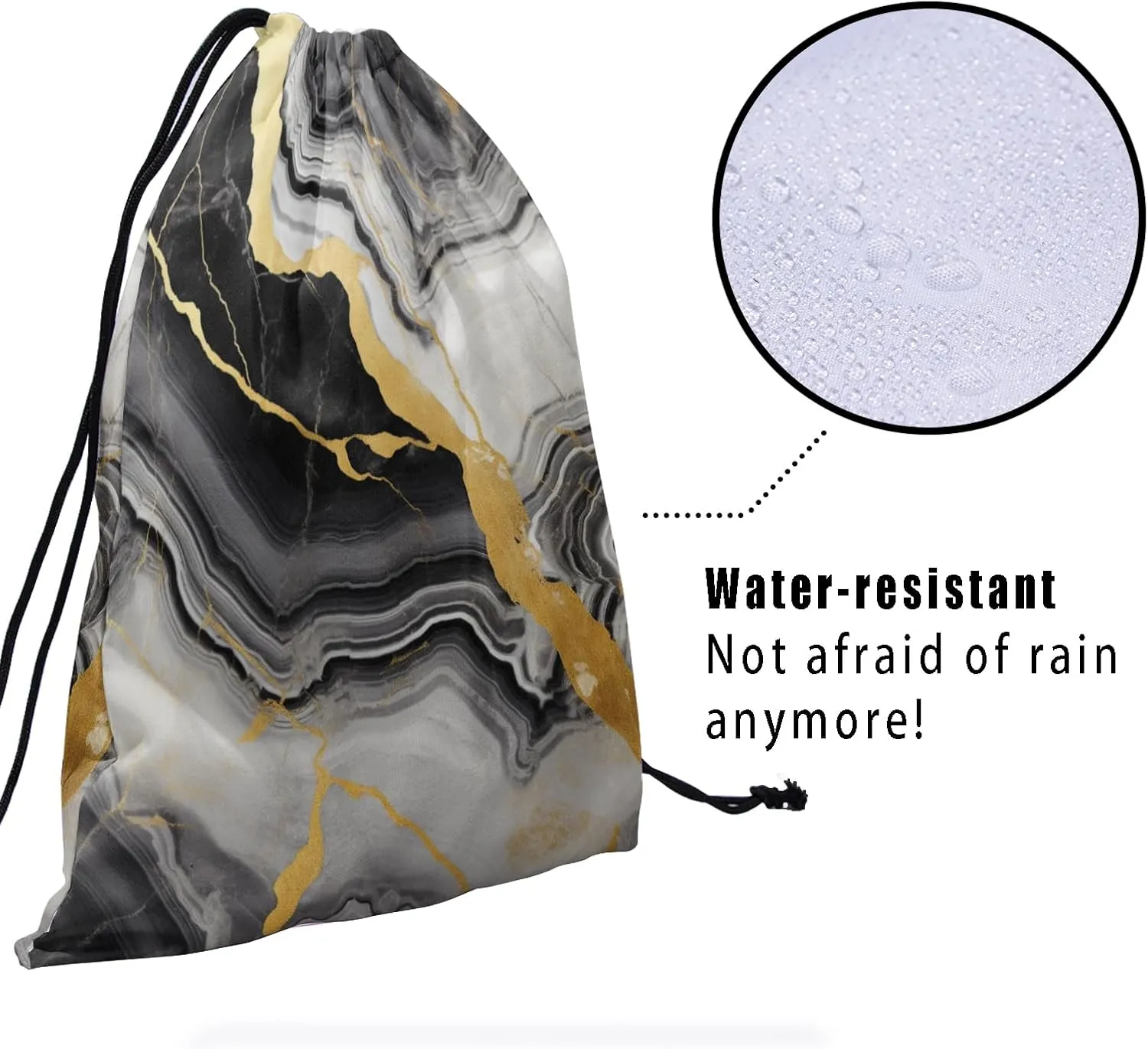 Nerxy Marble Gymnastics Grip Bag Marbles Drawstring Grip Bag Stone Gymnastics Pouch String Bag for Gym Sports Storage