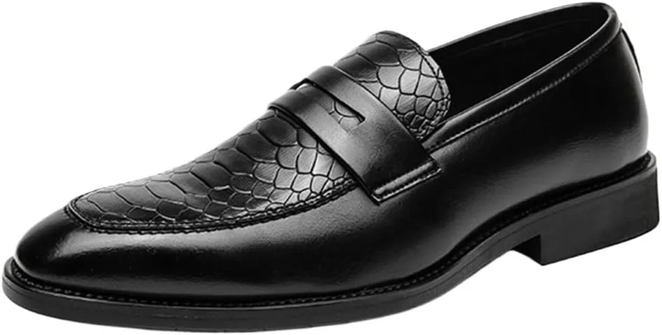 New Men's Casual Leather Loafers Slip-on Shoes for Office, Driving & Party - Comfortable Fashion Moccasins, Stylish & Men’s Dress Shoes