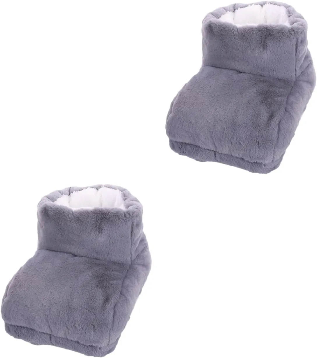 NOLITOY 2pcs Electric Foot Warmer Shoes Fast Heating Pad for Women Plush Material Power Office/Bedroom Use