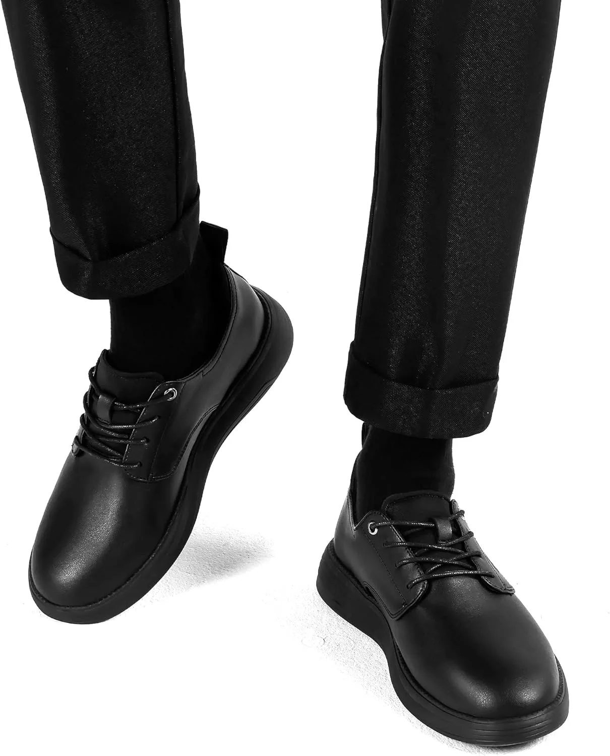 Non Slip Work Shoes for Men Waterproof Oil Resistant Slip On Lightweight for Food Service Kitchen Chef Restaurant Classic Casual Walking Dress Shoes